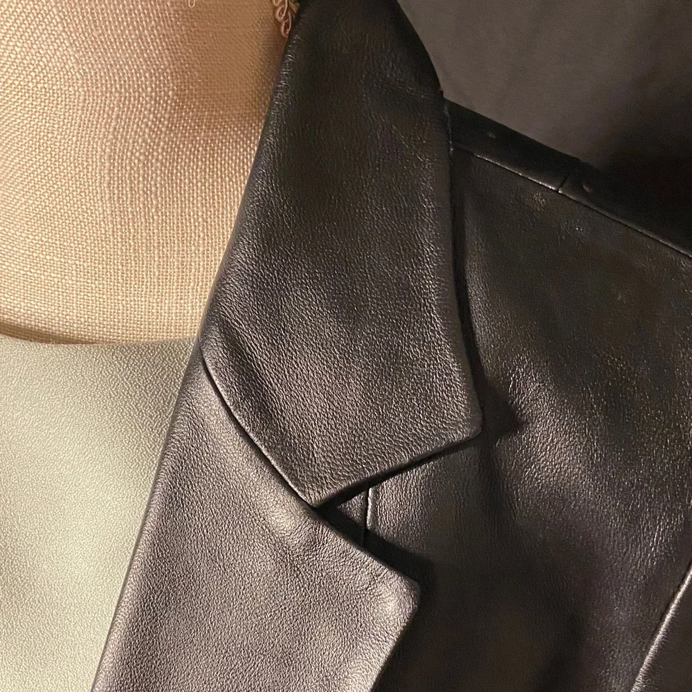 Denim and Co Black Leather Jacket
